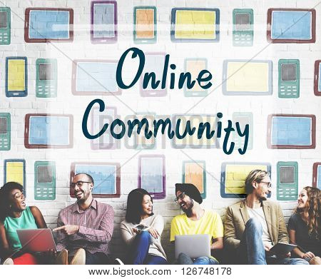 Online Commuity Connection Media Networking Concept