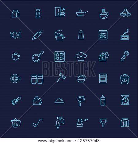 line icon collection - cooking, kitchen tools and utensils