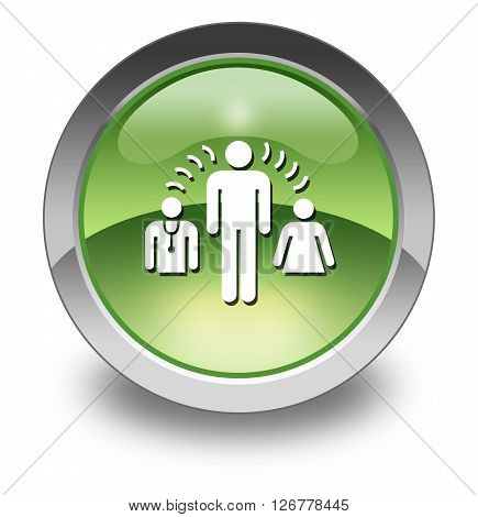 Icon Button Pictogram with Interpreter Services symbol