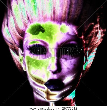 3D Illustration; 3D Rendering Of A Mystic Female