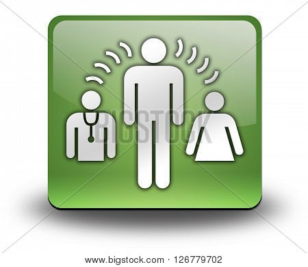 Icon Button Pictogram with Interpreter Services symbol