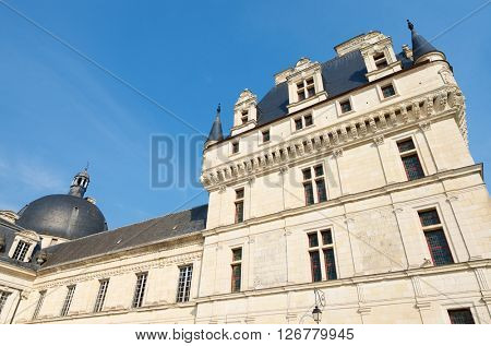 ValenÃ?ÃÂ§ay Castle, Loire Valley, France. Built between the 16th and 18th centuries, mixing classical style architecture and the Renaissance.