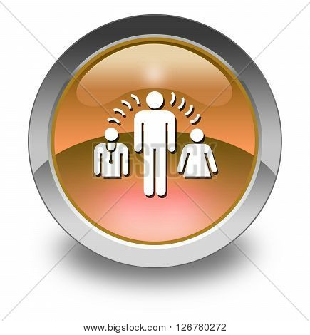 Icon Button Pictogram with Interpreter Services symbol