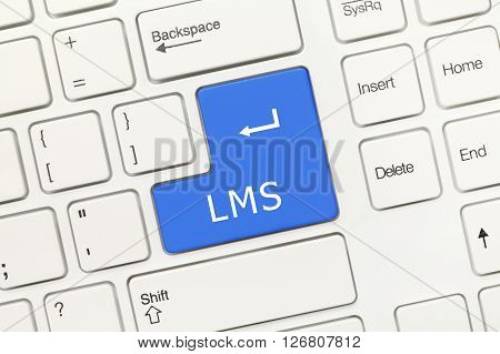 White Conceptual Keyboard - Lms (blue Key)