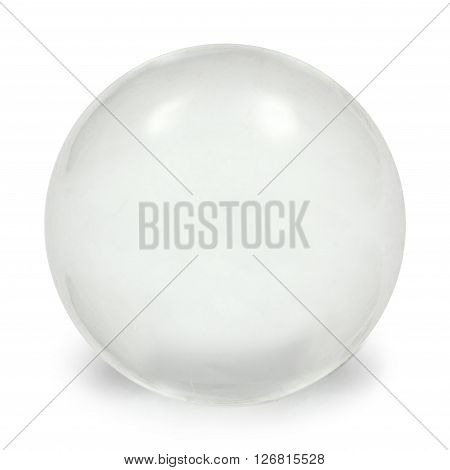 Sphere glass ball isolated on white background with clipping path