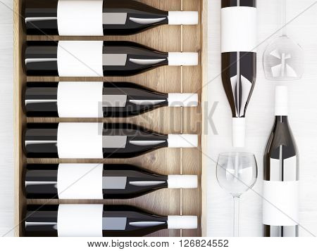 Wine Glasses And Bottles