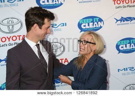 LAS VEGAS - APR 21:  Christian Hebel, Rachael Harris at the Keep It Clean Comedy Benefit For Waterkeeper at the Avalon Hollywood on April 21, 2016 in Los Angeles, CA