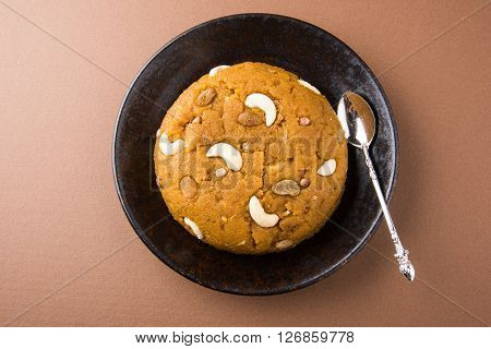 Moong Dal Halwa - a sweet dish from India, Indan Sweet Halwa made from Moong Dal, moong dal sweet sheera or shira cooked in pure ghee
