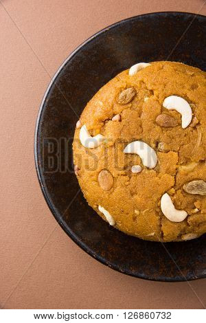 Moong Dal Halwa - a sweet dish from India, Indan Sweet Halwa made from Moong Dal, moong dal sweet sheera or shira cooked in pure ghee