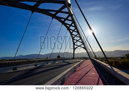 Cullera bridge over Xuquer Jucar river of Valencia at Spain