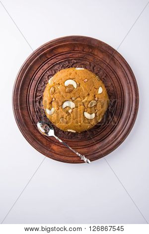 Moong Dal Halwa - a sweet dish from India, Indan Sweet Halwa made from Moong Dal, moong dal sweet sheera or shira cooked in pure ghee