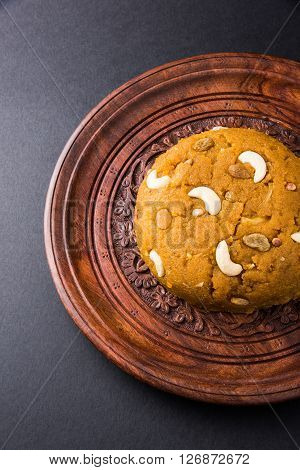 Moong Dal Halwa - a sweet dish from India, Indan Sweet Halwa made from Moong Dal, moong dal sweet sheera or shira cooked in pure ghee
