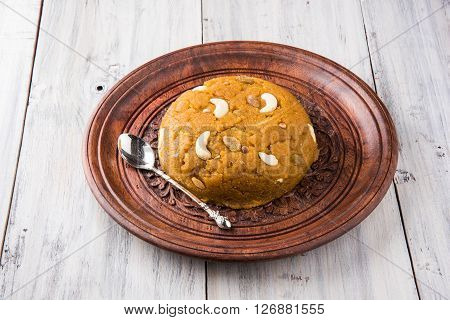 Moong Dal Halwa - a sweet dish from India, Indan Sweet Halwa made from Moong Dal, moong dal sweet sheera or shira cooked in pure ghee