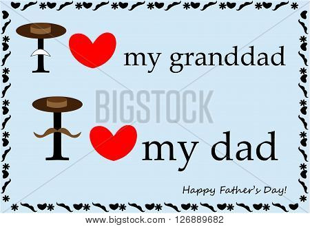 Beautiful postcard. I love my dad. I love my granddad.