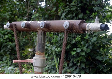A join of water for the irrigation of the cultures.