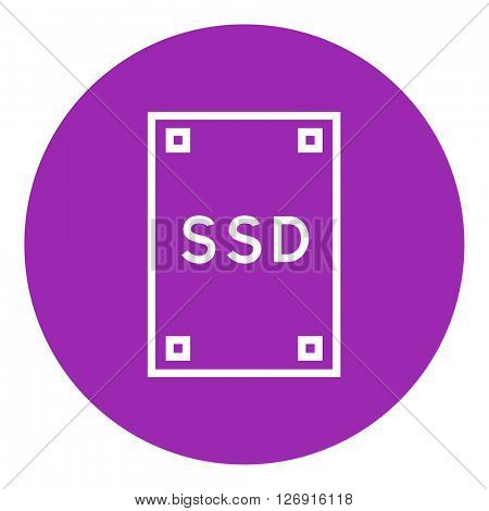 Solid state drive line icon.