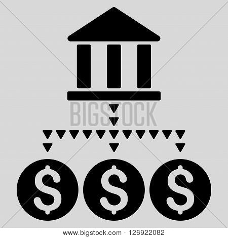 Bank Structure vector icon. Bank Structure icon symbol. Bank Structure icon image. Bank Structure icon picture. Bank Structure pictogram. Flat black bank structure icon.