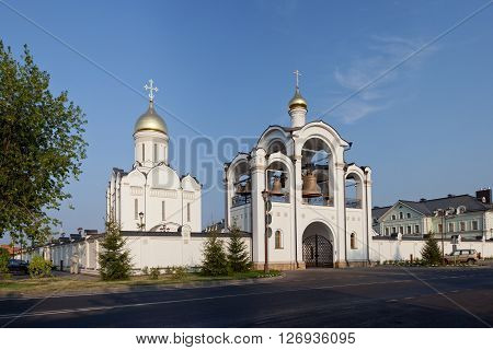 Orthodox temple complex.  architecturallandscape with Church and Bell tower