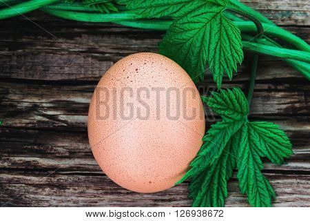 Easter Eggs On Wooden Background