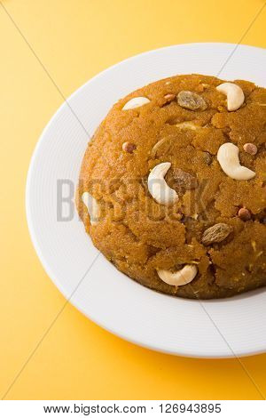 Moong Dal Halwa - a sweet dish from India, Indan Sweet Halwa made from Moong Dal, moong dal sweet sheera or shira cooked in pure ghee