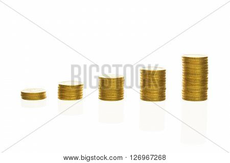Gold Medal isolated on white background. Success in business concept.