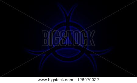 Vector illustration Chemical sign danger blue, background