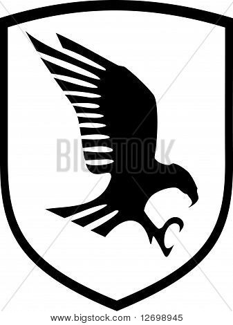 Eagle on shield.