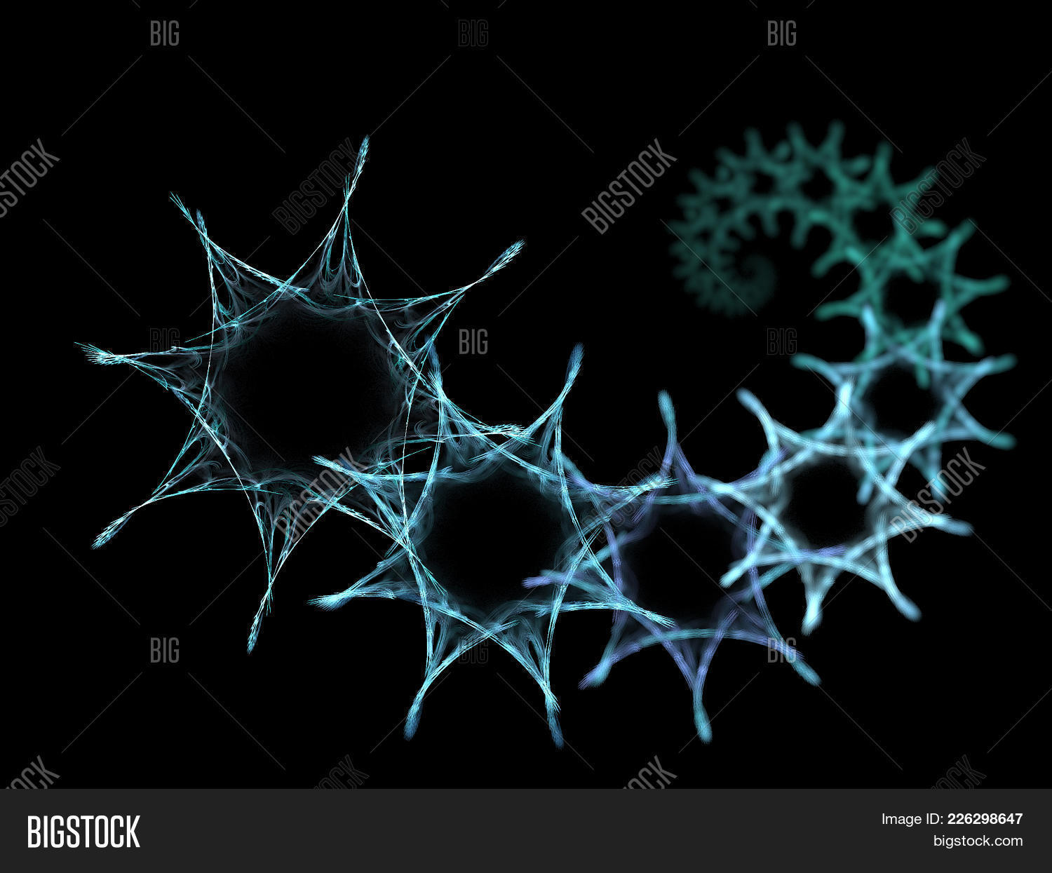 beautiful fractal ice stars powerpoint template beautiful fractal stars powerpoint template