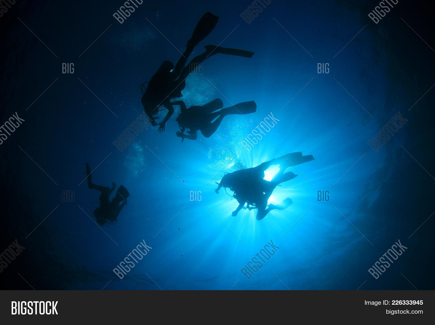 scuba diving in ocean powerpoint template scuba diving in ocean