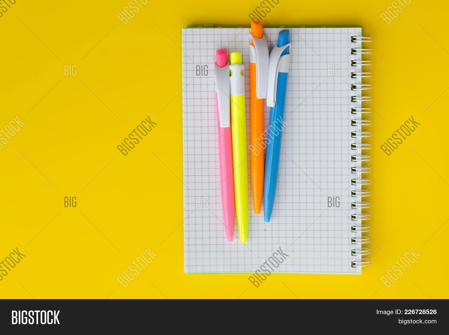 notebook with colored powerpoint template powerpoint template