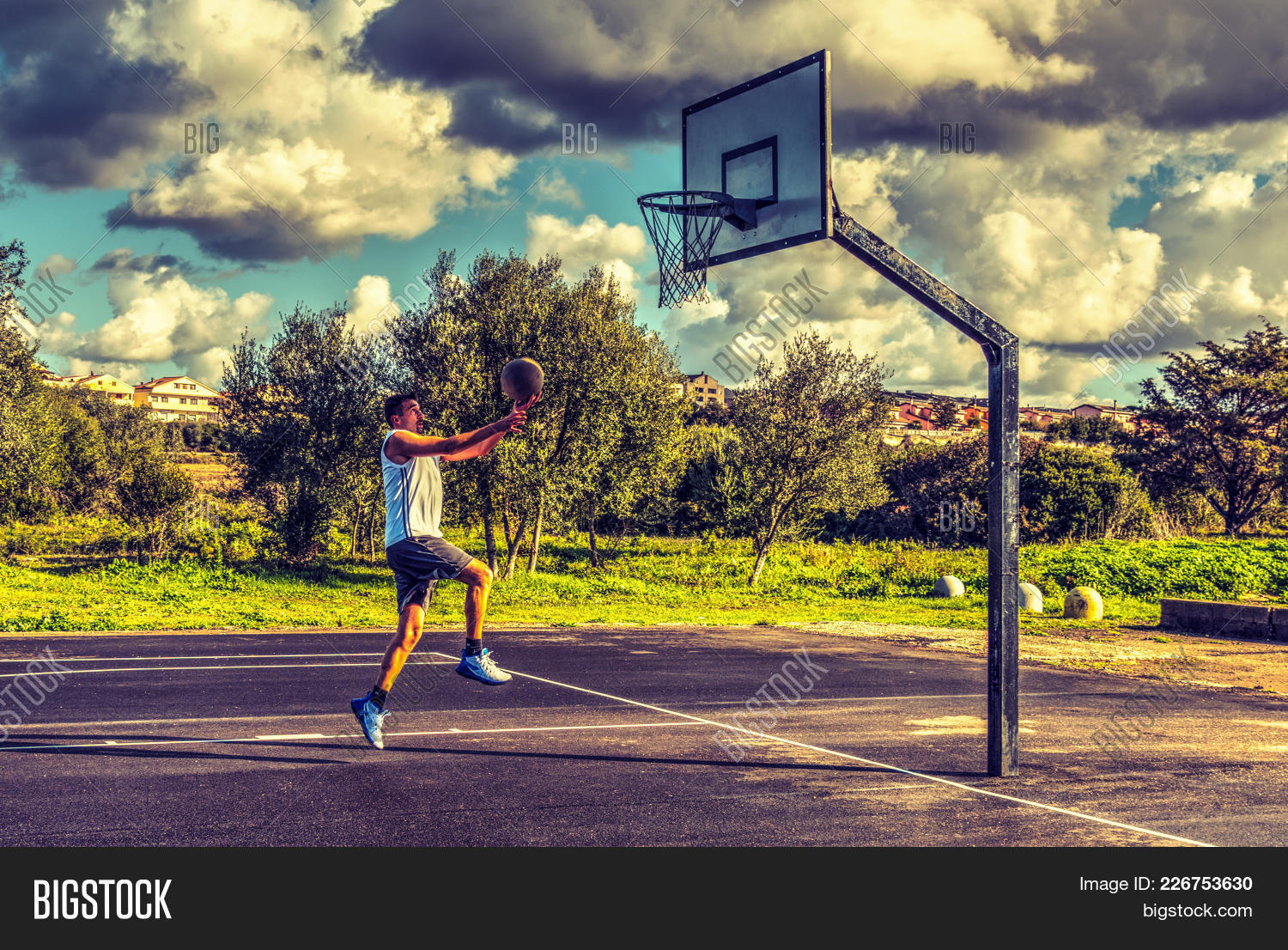 competition side view of a basketball powerpoint template basketball powerpoint template