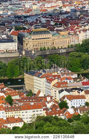National Theatre, Legion Bridge And Strelecky Island, Prague Czech Republic
