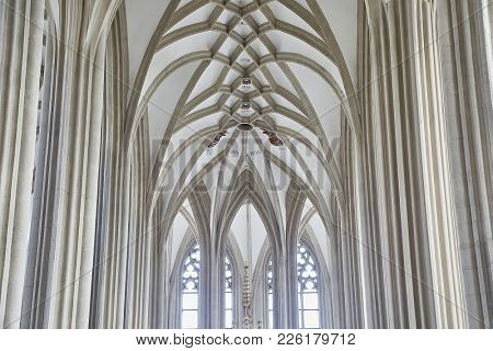 BRNO, CZECH REPUBLIC - NOVEMBER 17, 2017: Cathedral interior of Jakub's Church in Brno