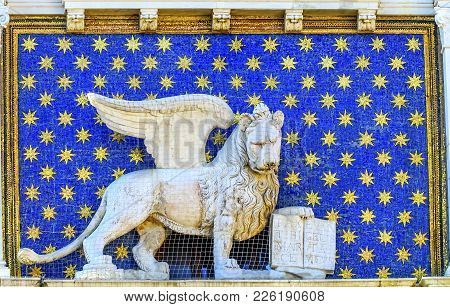 Saint Mark's Lion Clock Tower Venice Italy