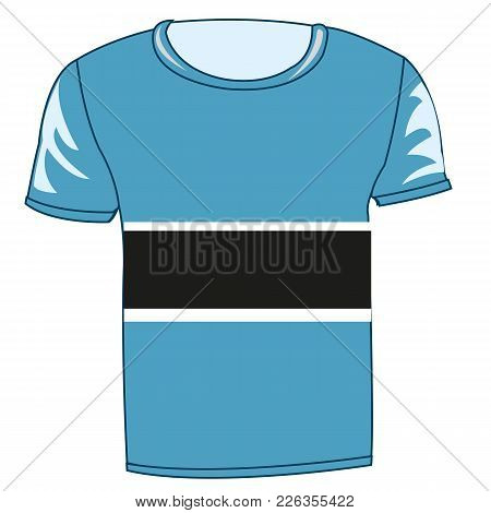 T-shirt Flag Botsvana On White Background Is Insulated
