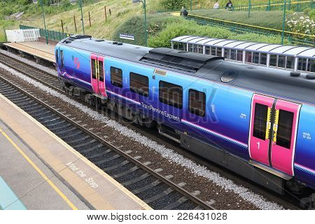 Leeds, Uk - July 12, 2016: Transpennine Express Train Of First Group At Meadowhall Interchange Stati