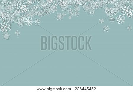 Vector Winter Background With Snowfalkes. Christmas Background.