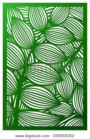 Vector Laser Cut Panel. Pattern Template For Decorative Panel. Wall Vinyl Art Decor. Stock Vector.