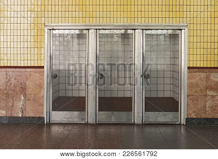 Three Doors In Subway Station Arsenalna, Kiev, Ukraine