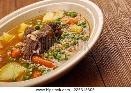 Cuchuco De Maiz -  Colombian Cuisine Soup.