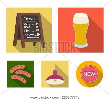 Restaurant, Cafe, Beer, Glass .pub Set Collection Icons In Flat Style Vector Symbol Stock Illustrati