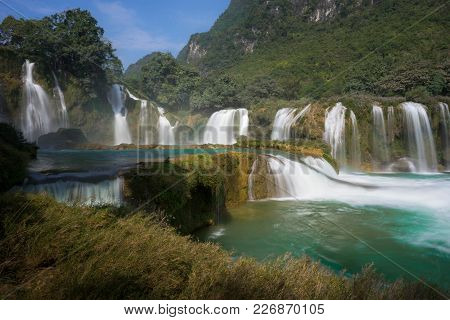 Ban Gioc Waterfall In North Of Vietnam.