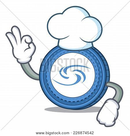 Chef Syscoin Character Cartoon Style Vector Illustration