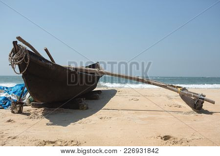 Fishing Boat At Colva Beach , South Goa