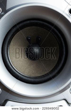 Audio Subwoofer System Theme. Modern Sound Woofer Technology