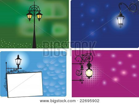 Baggrunde med lanterner