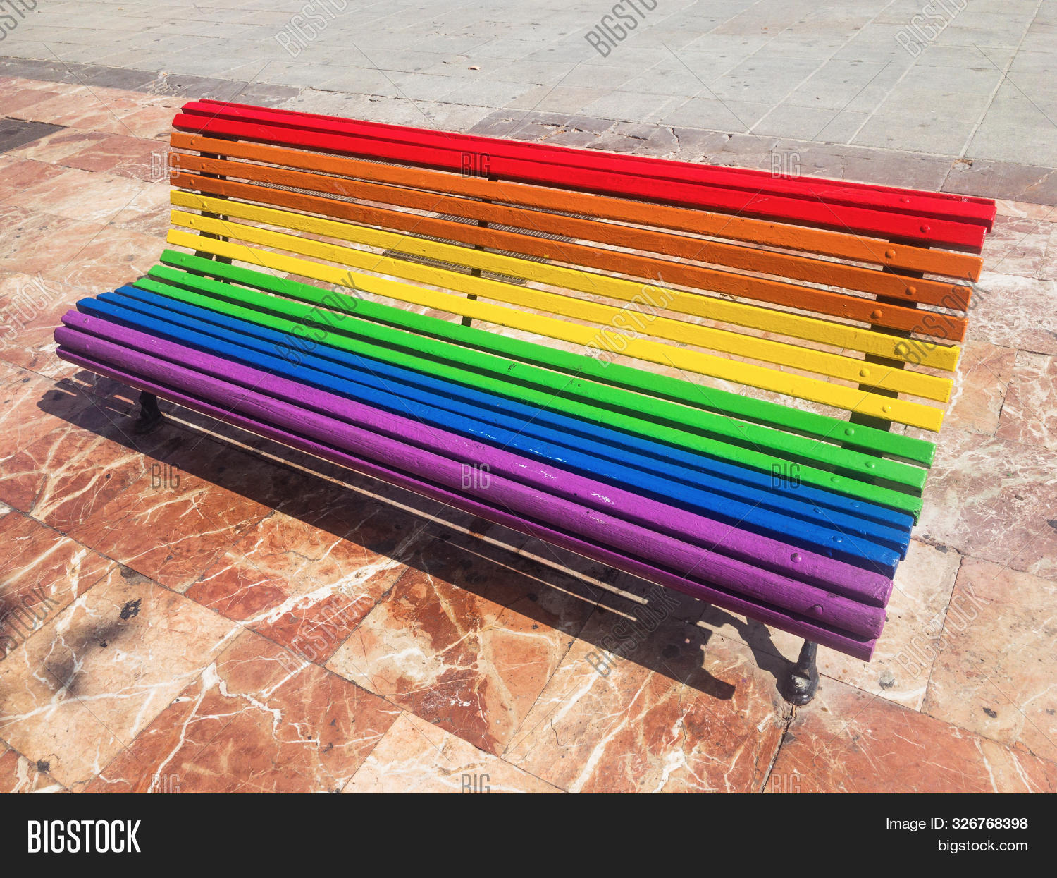 Bench Painted Colors Image Photo Free Trial Bigstock