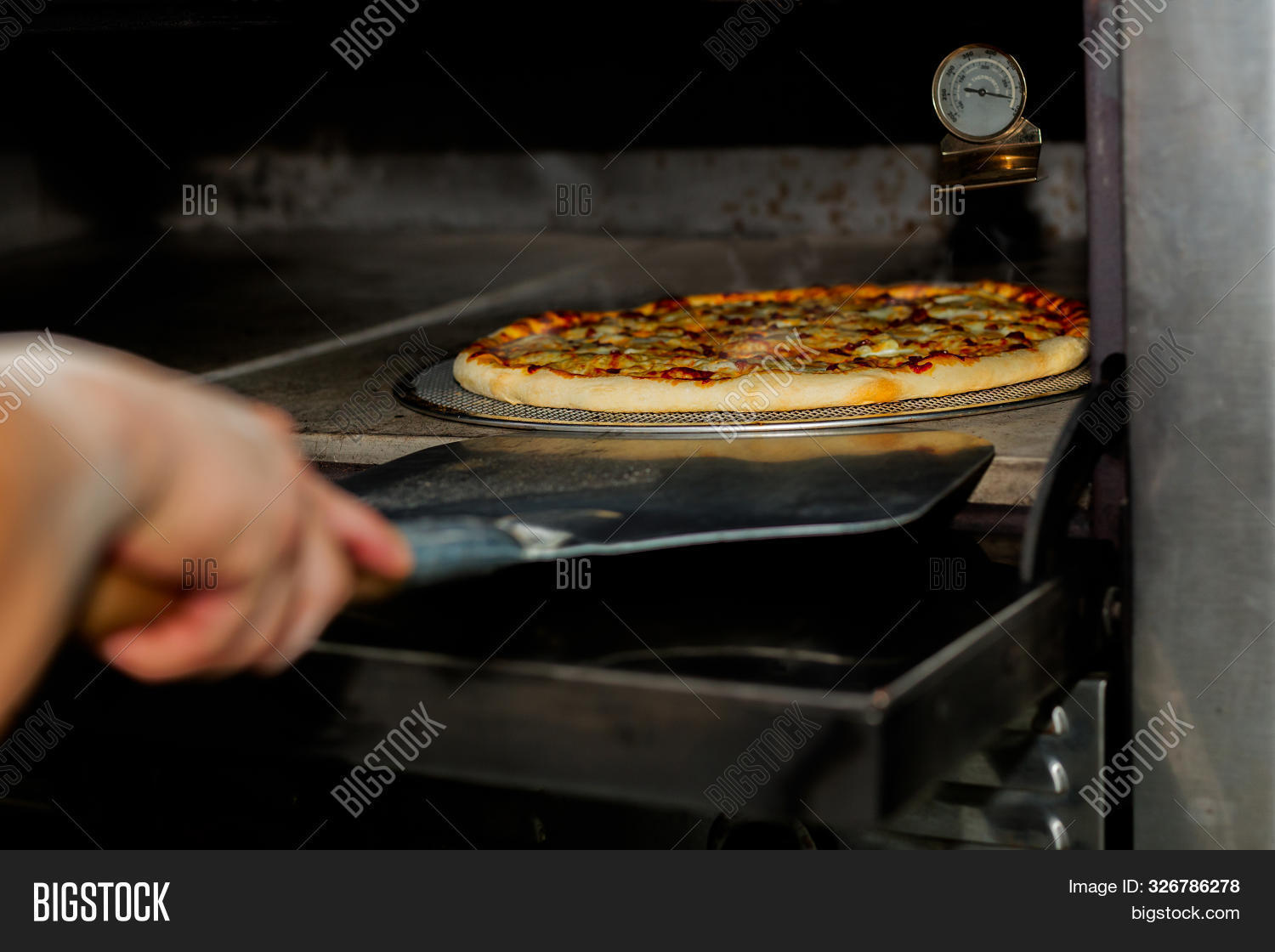 Chef Taking Pizza Out Image & Photo (Free Trial) Bigstock