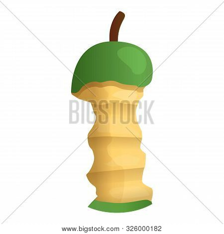 Rest Of Bite Pear Icon. Cartoon Of Rest Of Bite Pear Vector Icon For Web Design Isolated On White Ba
