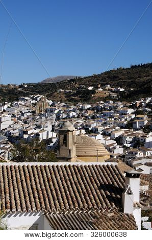 View Of San Antonio Church And Town Rooftops, Montefrio, Granada Province, Andalucia, Spain, Europe.